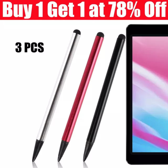 3PCS Touch Screen Stylus Pens Universal for Tablet iPad Samsung iPhone Huawei