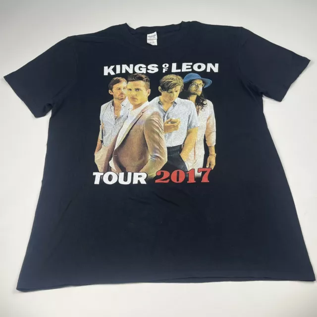 Kings Of Leon 2017 "Walls Tour" Double Sided Concert Band Shirt Men's Large