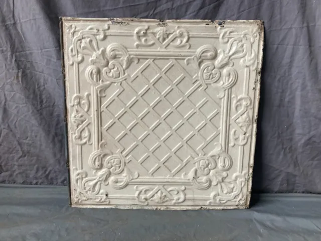 Antique Tin Ceiling  2' x 2' Shabby Tile 24" SQ Chic VTG Crafts 59-23A