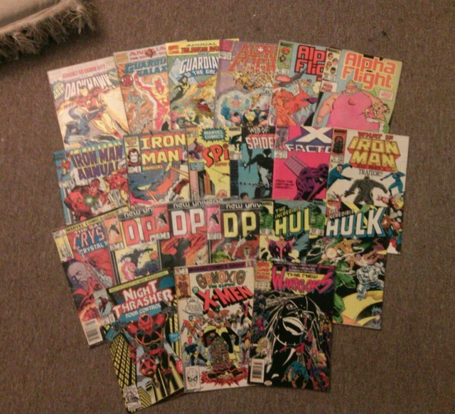 Marvel Comic's HUGE COMIC BOOK LOT! Hulk IronMan GOTG DP7 Alpha Flight (80s,90s)