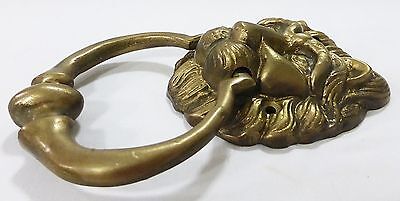door knocker lion head solid brass Victorian style heavy vintage 2