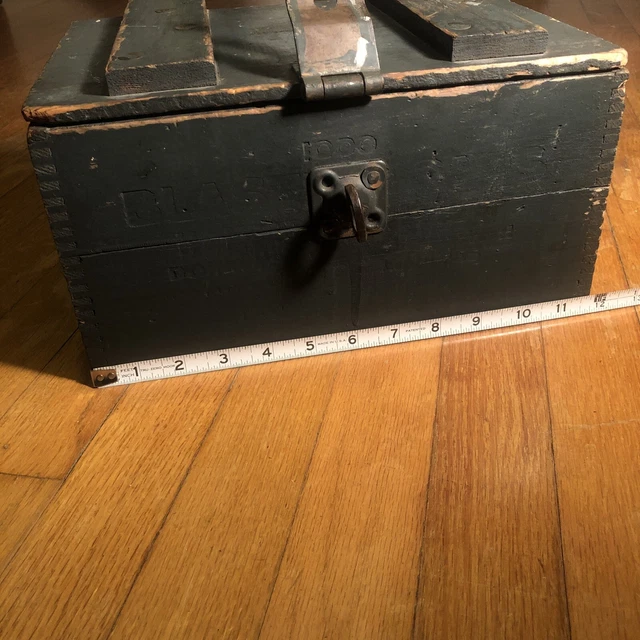 Atlas Powder Co. Empty Wood Crate Box High Explosives 1000 NO. 6 Blasting Caps 11