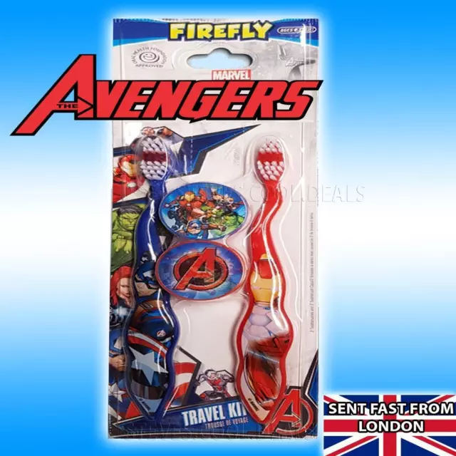 Avengers LOL Surprise My Little Pony Kinder Zahnbürste weich 2er-Pack Reisekappe Set 2