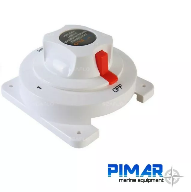 Selettore Deviatore Per 2 Batterie Bianco Stacca Batteria Nautica Camper Barca