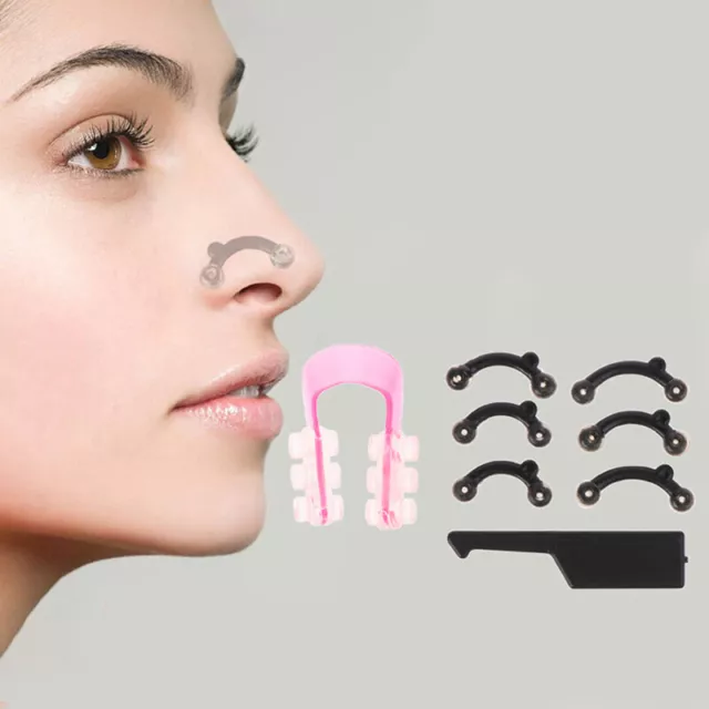 6PCS/Set 3 Sizes Women Beauty Nose Up Lifting Bridge Shaper Massage Tool No Pain