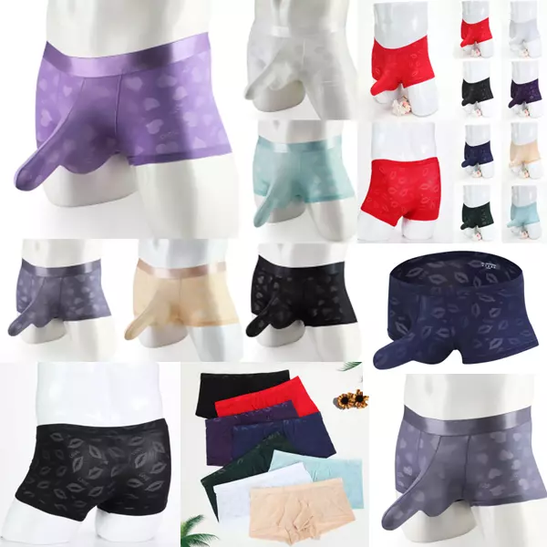 6pcs Pack Men's Elephant Trunk Briefs Underwear Bulge Pouch Trunks  Underpants