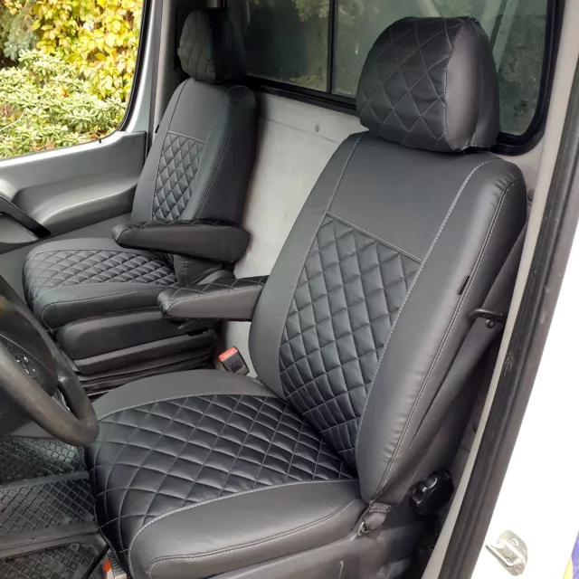 Sitzbezüge nach Maß für 2x Einzelsitze passend für Mercedes Sprinter W907 W910