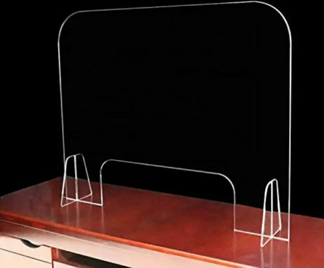 SNEEZE GUARD Acrylic PROTECTION Barrier SHIELD CHECKOUT COUNTER Desk 31.5" x 24"