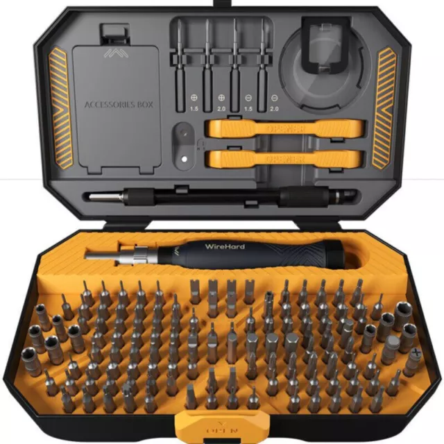 WIREHARD 145 in 1 Precision Screwdriver Set Computer all Phone Repair Tool Kit