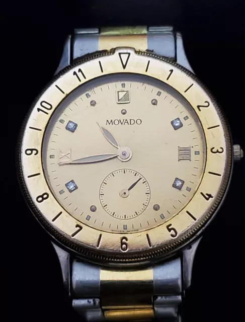 Movado Two-tone Steel Rotating Bezel Roman Numeral Dial Watch 81 09 861