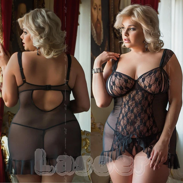 GESCHÄFTSAUFGABE% FOR CURVY GIRLS - Plus Size Sexy Negligee Dessous XL-5XL46-64  EUR 32,00