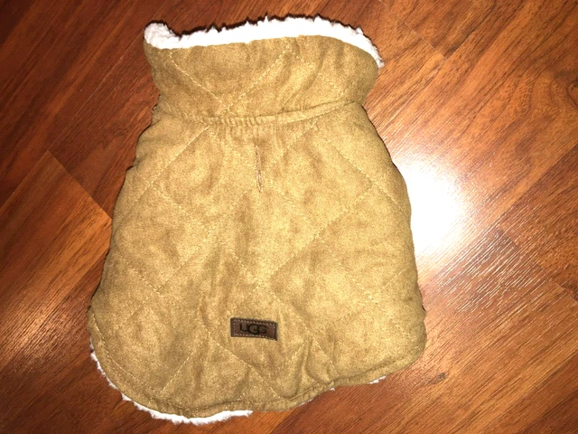 UGG® Classic Suede Dog Coat in Chestnut/Snow (Sherpa) Size S Fast Shipping read