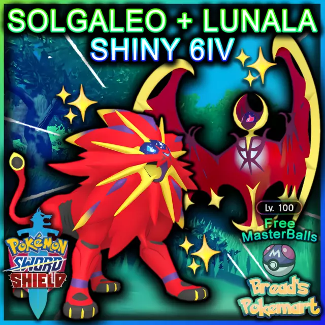 ✨Ultra SHINY Solgaleo Lunala Necrozma 6IV ALL 3 Events✨ Pokemon SWORD and  SHIELD