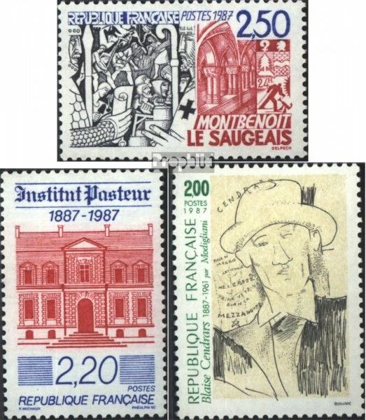 Briefmarken Frankreich 1987 Mi 2628,2629,2630 (kompl.Ausg.) gestempelt