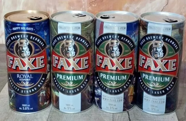 Beer Cans FAXE 4 pcs. To The Collection. "Saga of the Vikings".