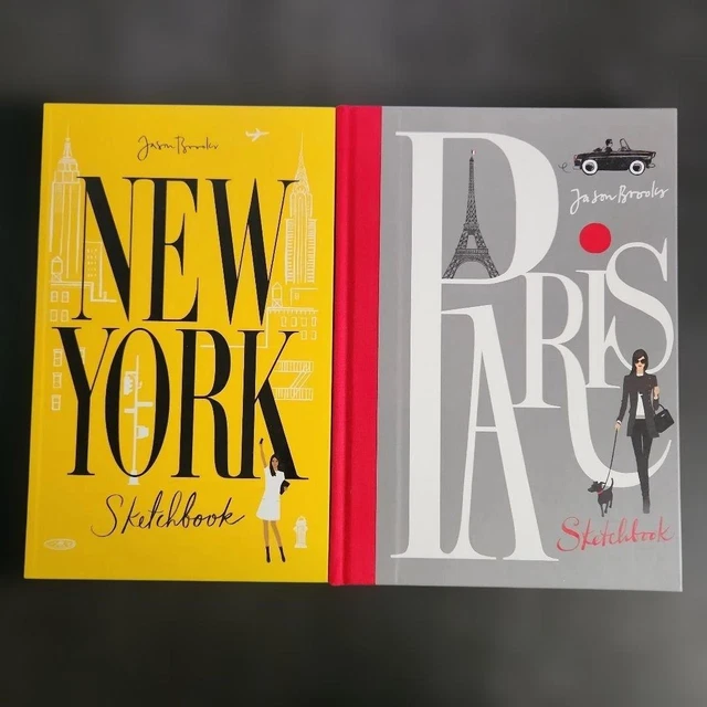 JASON BROOKS NY Paris Sketchbook 2-Book Set Fashion Illustration