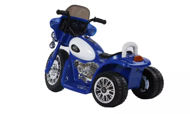 Moto de police électrique 20 w à 3 roues pour enfants 2 à 3 ans