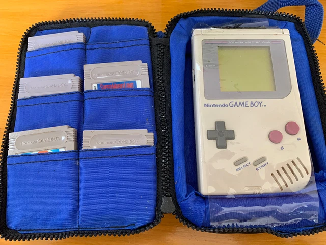 Grey Original Nintendo Gameboy Console. with games and case