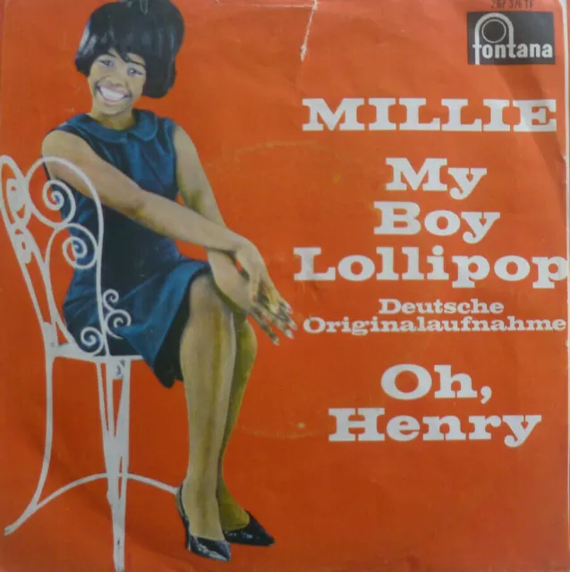 7" 1964 SuNG GERMAN PRESS MEGA RARE IN MINT- ! MILLIE SMALL  : My Boy Lollipop