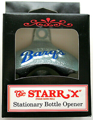 Vtg Style Cast Iron Wall Mount Barq's Root Beer Soda Bottle opener STARR X 2006