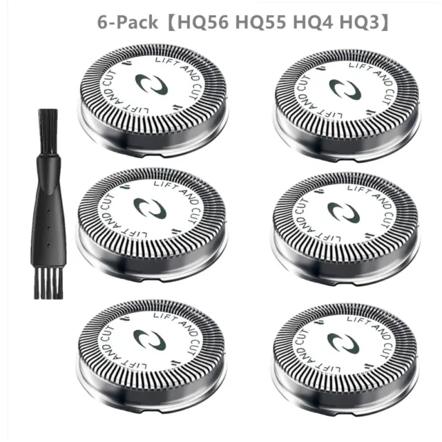 6-Pack Replacement Heads for Philips Norelco Shaver Razor Head HQ56 HQ55 HQ4 HQ3