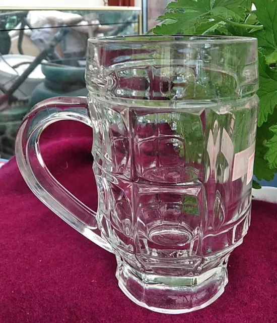 Beer mug/stein, Astra HH promotion, clear glass, French-made, 0.25 L (half pint)