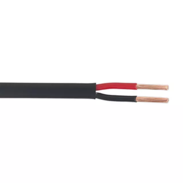 Sealey AC2830TWTN Thin Wall Cable Flat Twin 2 x 2mm² 28/0.30mm 30mtr Black