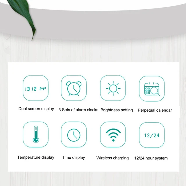 Horloge Numérique Avec Haut-Parleur Bluetooth, Pour Chambre À Coucher