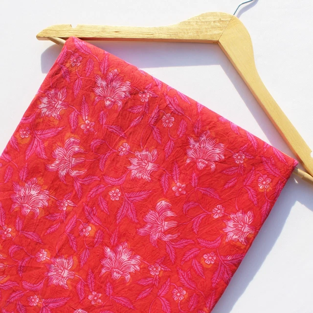 Multi Rose Couleur Fleur Bloc Coton Imprimé Artisanat de Couture Tissu Femme