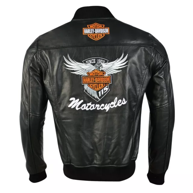 Giacca Da Moto Harley Davidson Giubbotto Da Uomo Café Racer 100% Vera Pelle