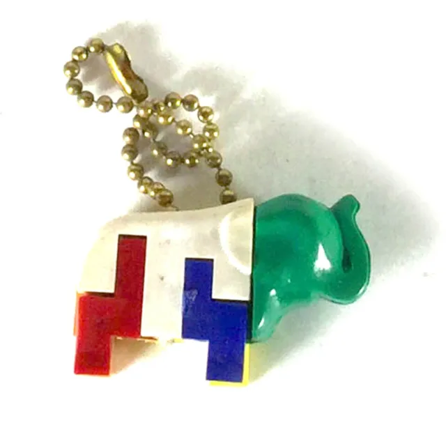 Vintage "Elephant" Multi-Color Keychain Puzzle