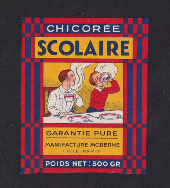 Ancienne étiquette Chicorée   France BN167219 Scolaire Enfant