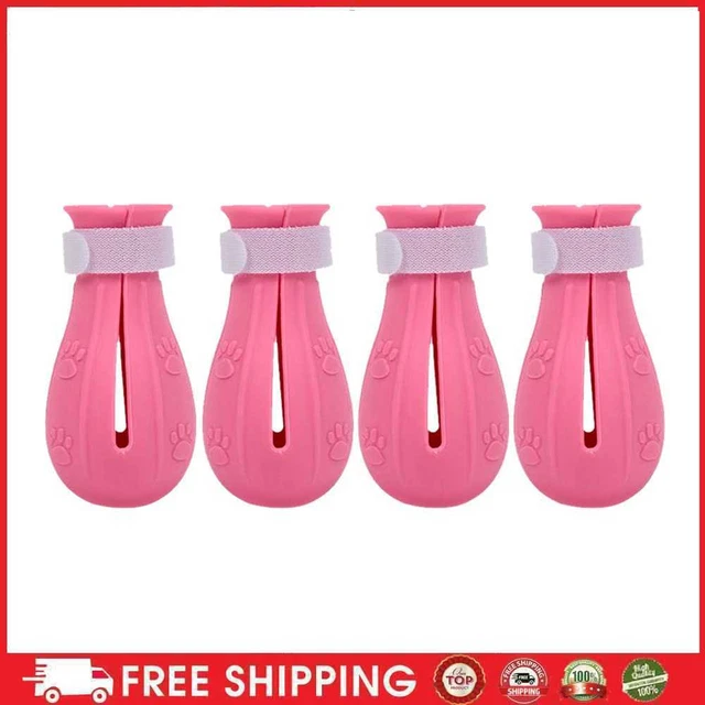 ANTKING Zapatos para perro Protección para patas Gatos Juego de baño, 4 piezas Resistente a arañazos Gato-pie