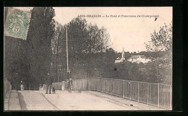 CPA Ris-Orangis, Le Pont and General View of Champrosay
