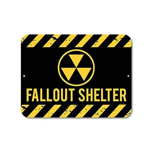 Metal Decor Fallout Shelter 9 Inch By 12 Inch Metal Aluminum Signs Made In Usa