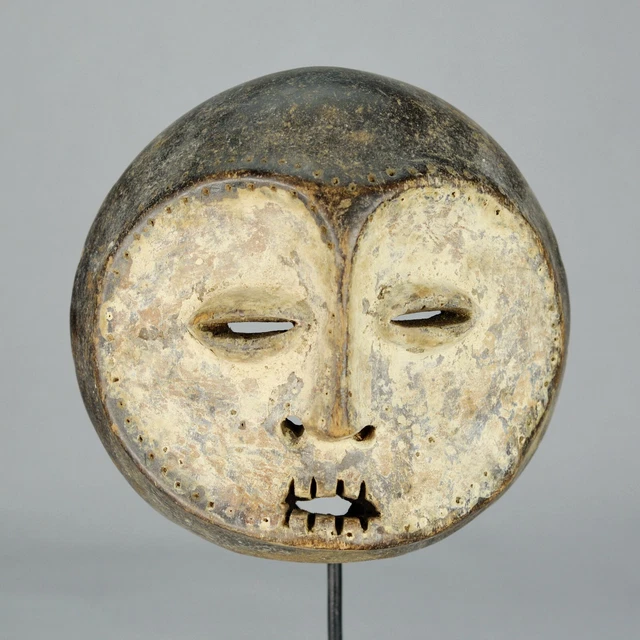 LEGA Wood idimu Mask Bwami Cult Congo Zaire DRC African Tribal Art 1120