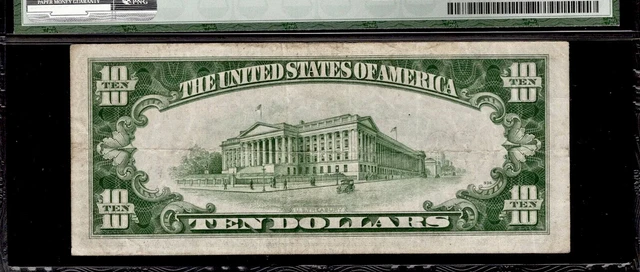 1934A North Africa Silver Certificate $10 Note B/A Block PMG VF30 EPQ Fr#2309 2