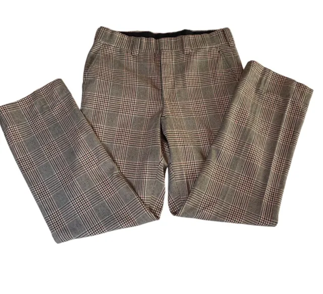 Vintage Plaid Retro Business Slacks Trousers Browns Men’s Size 32