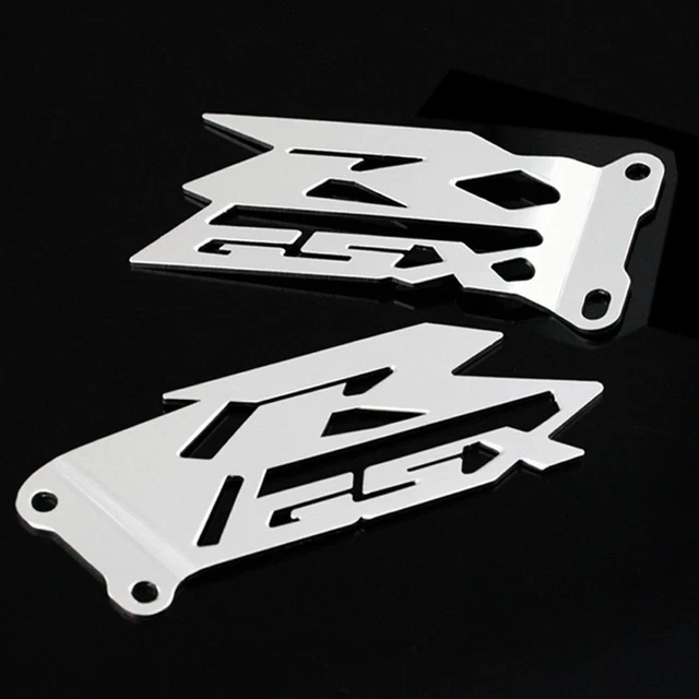 Silver Footrest Heel Plates Guard For SUZUKI GSX-R 600/750 06-20/ GSXR1000 03-16