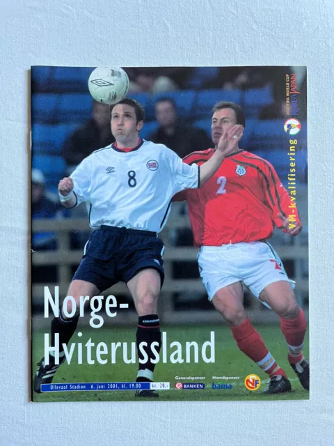 2001  Norway  v  Belarus  World Cup qualifier