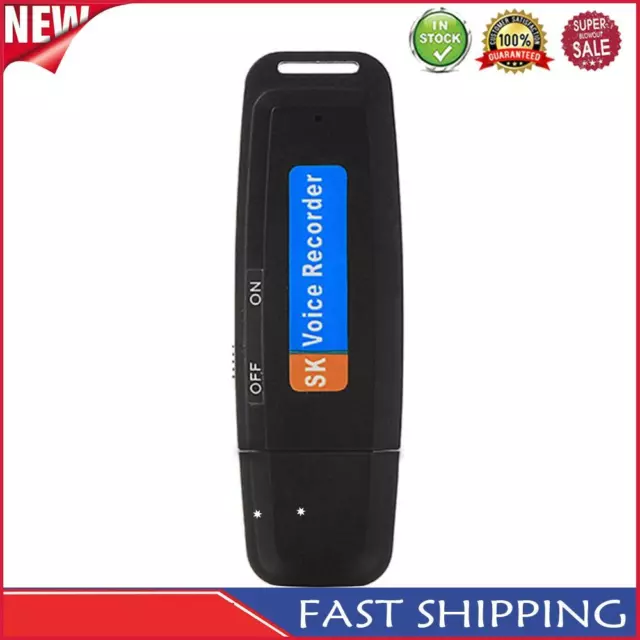 SK001 Portable U Disk TF Card USB Digital Audio Voice Recorder Pen (Black)