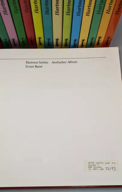 Ansbacher Album, Vollst. Serie 20 Bücher, Hartmut Schötz, Wilfried Eppe, 1988 2