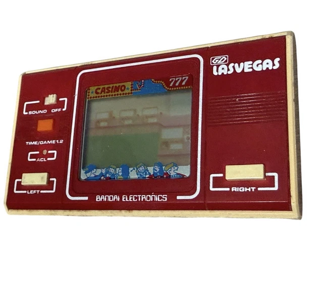 BANDAI LAS VEGAS LCD Handheld Game 1981 RARE Complete Working