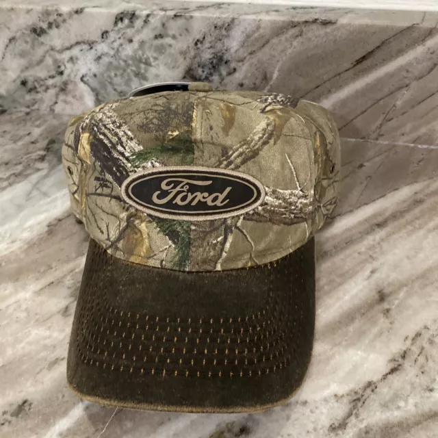 New Licensed Realtree Embroidered Ford Motor Company Camo Camouflage Hat Cap