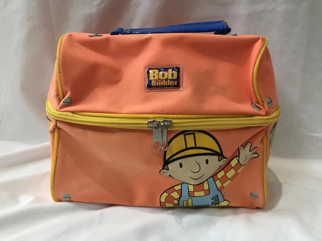 Bob the Builder Zipper Fabric Lunch Tote Bag Orange with Logo