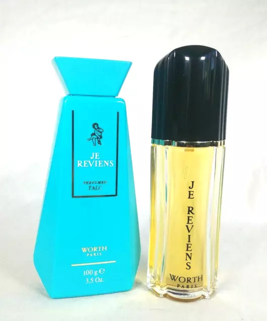 VENTAGE JE Reviens by Worth 2pc (1.69oz EDT + 3.5oz Perfumed TALC powder) - New