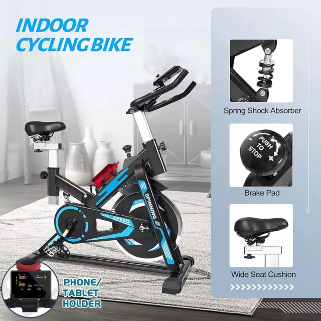 Exercise Spin Bike Home Gym Workout Equipment Cycling Fitness Bicycle Flywheel A