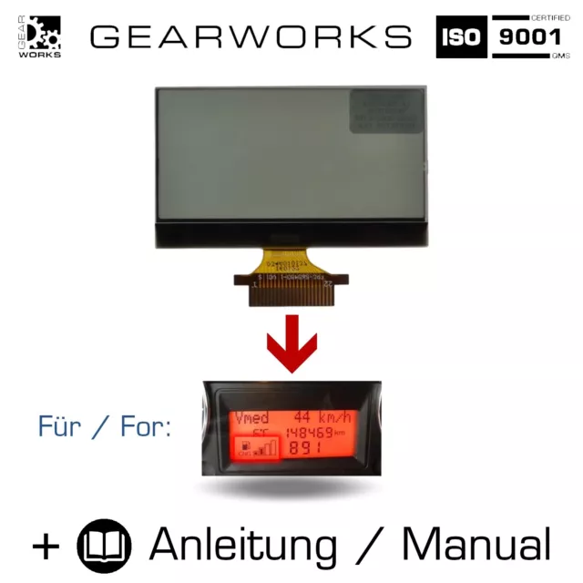 Tacho Display für Fiat Grande Punto Fiorino CNG Kombiinstrument Gas