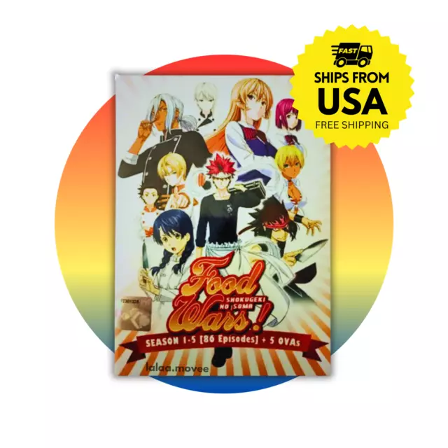 DVD ANIME FOOD WARS! SHOKUGEKI NO SOMA SEA 1-5 VOL.1-86 END REG