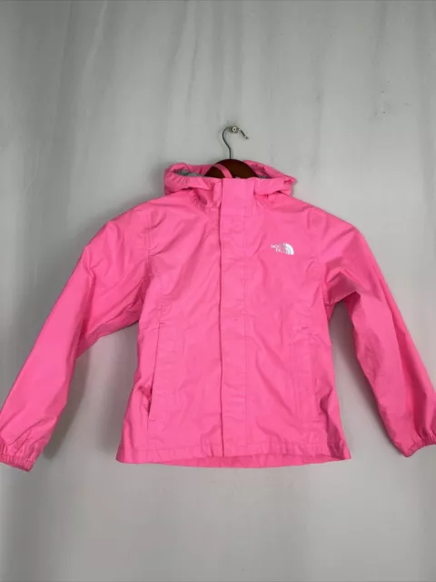 The North Face Girls Dryvent Full Zip Rain Coat Size XXS Hot Pink